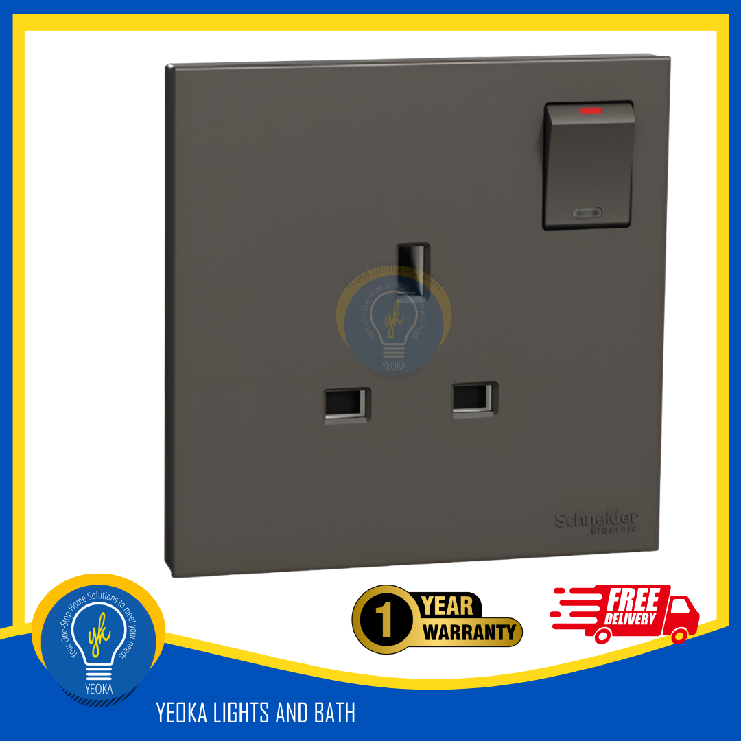 SCHNEIDER AvatarOn C with Fluorescent Locator Electrical Socket (3 Colors)