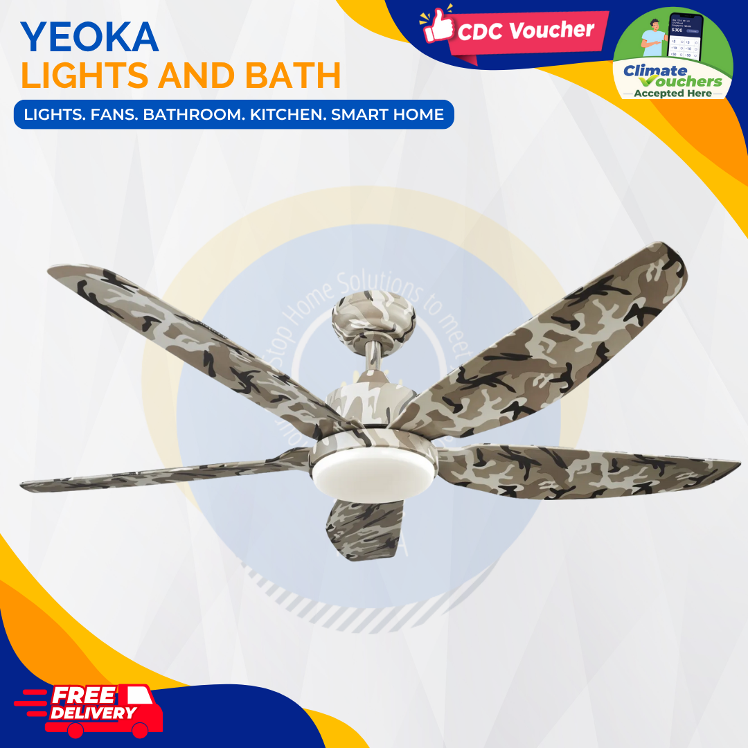 AEROAIR Ceiling Fan AA-528i DC Motor | (48"/56") with 3 Tone LED Light Kit + Remote Control