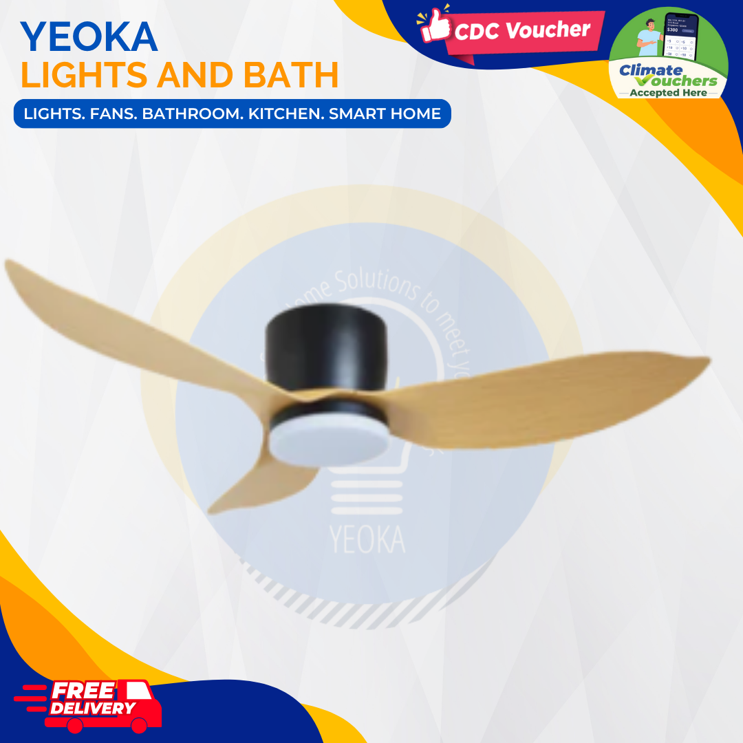 MISTRAL Ceiling Fan SOLAR Series 36/46 inch| 3 Blade ABS, DC Motor, Remote Control, 3 Light Colours