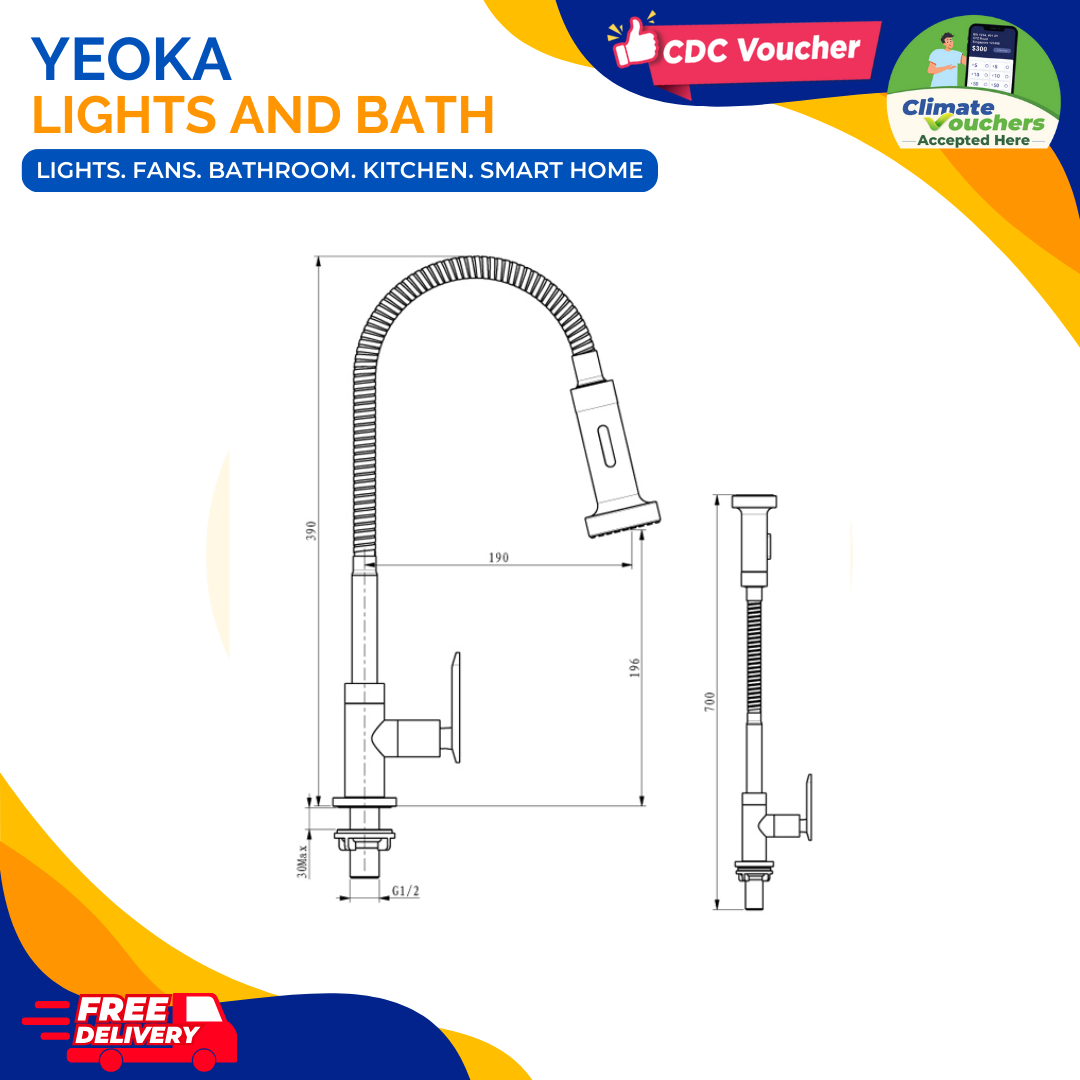 AALTO KITCHEN SINK TAP KOLD SERIES 6268