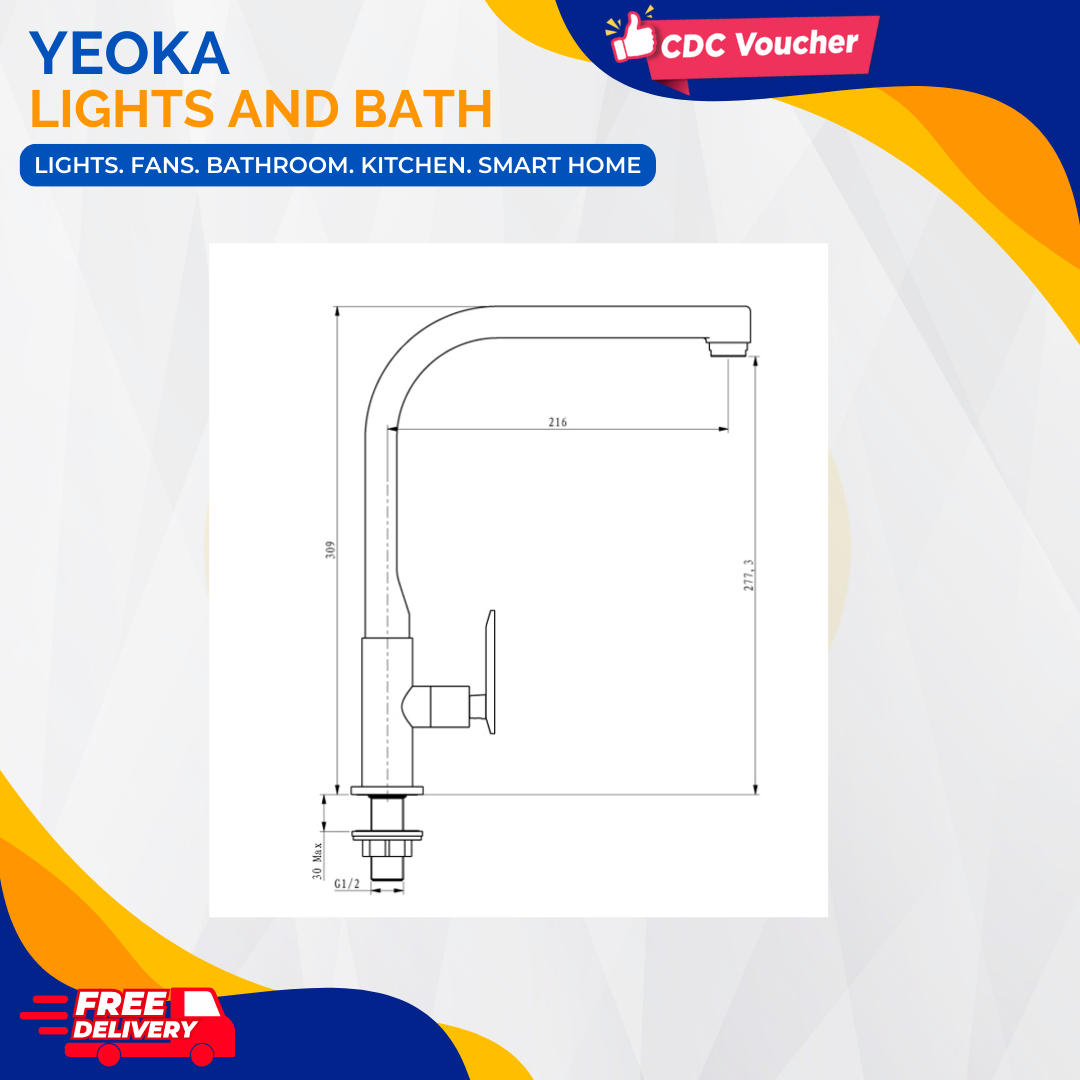 AALTO KITCHEN SINK TAP KOLD SERIES 6305