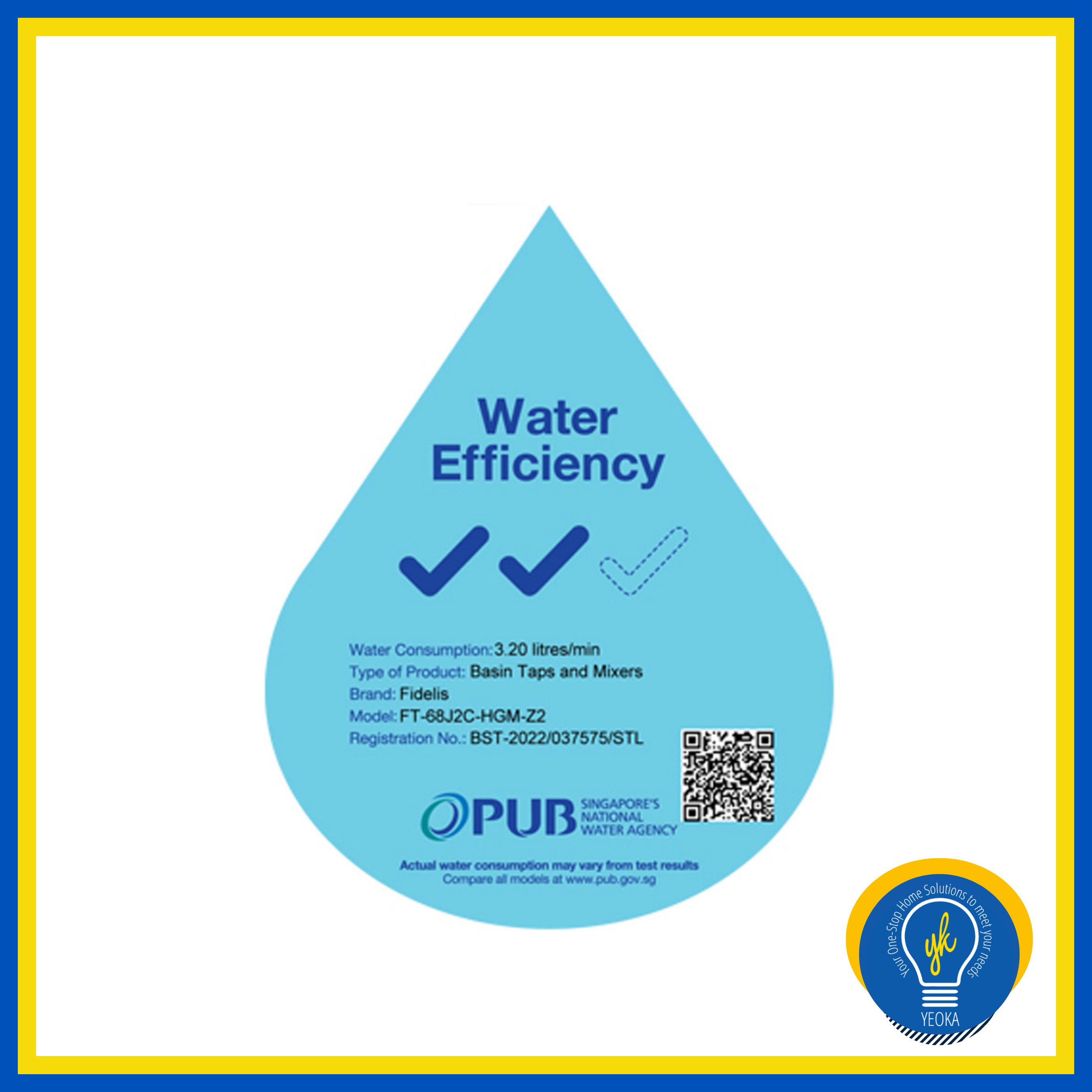 FIDELIS Tall Basin Cold Tap FT-68J2C