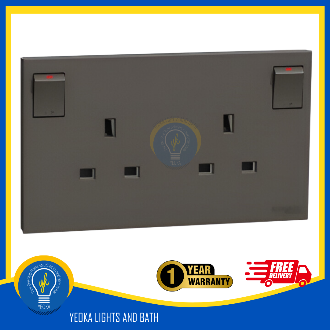 SCHNEIDER AvatarOn C with Fluorescent Locator Electrical Socket (3 Colors)