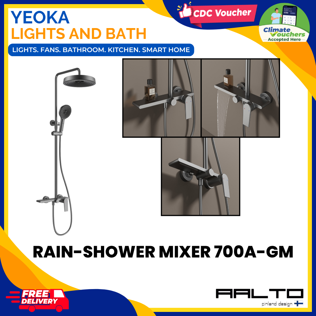 AALTO 700A Modern Rainshower Mixer Set