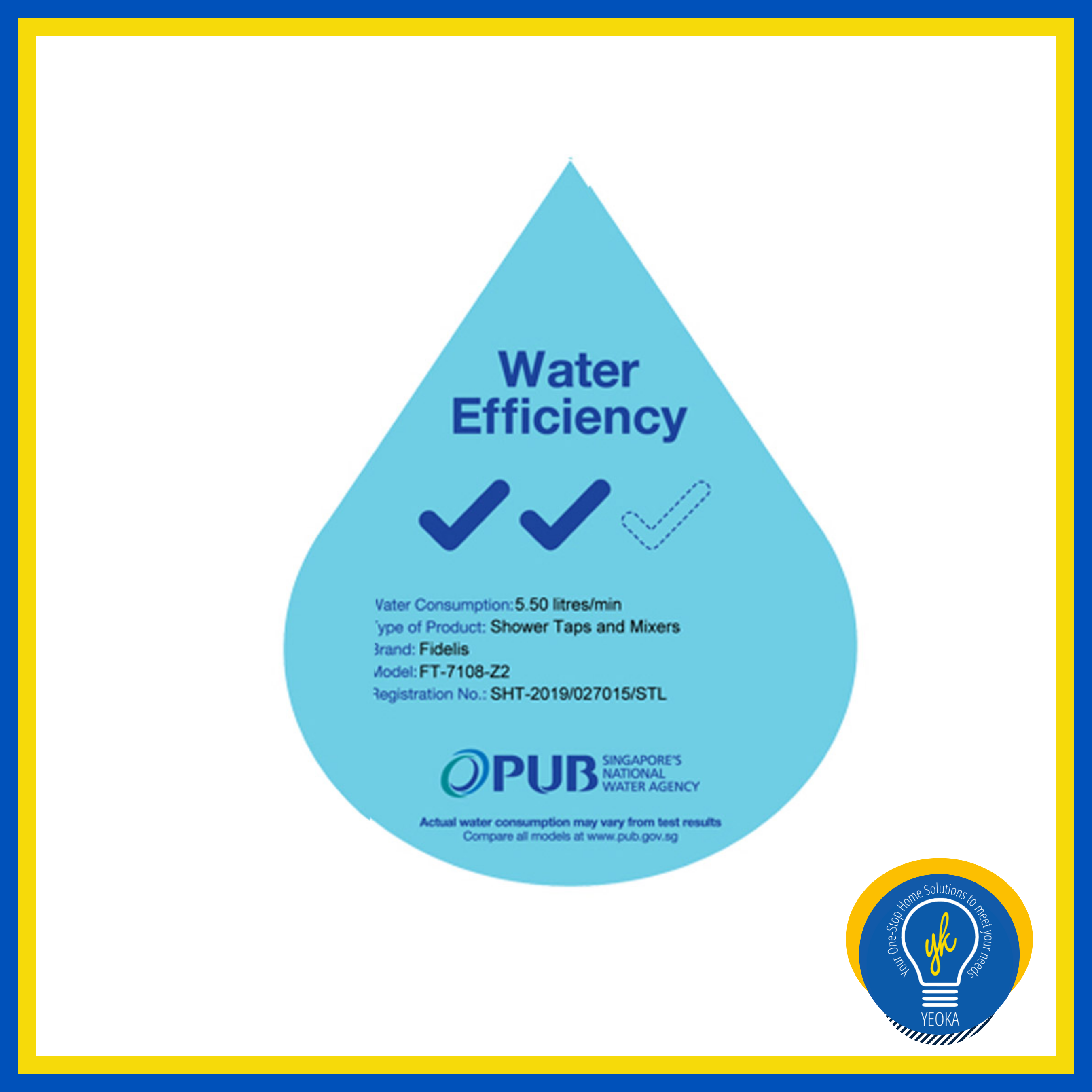 FIDELIS Rain Bath Shower Mixer FT-7108 (Coober Series)