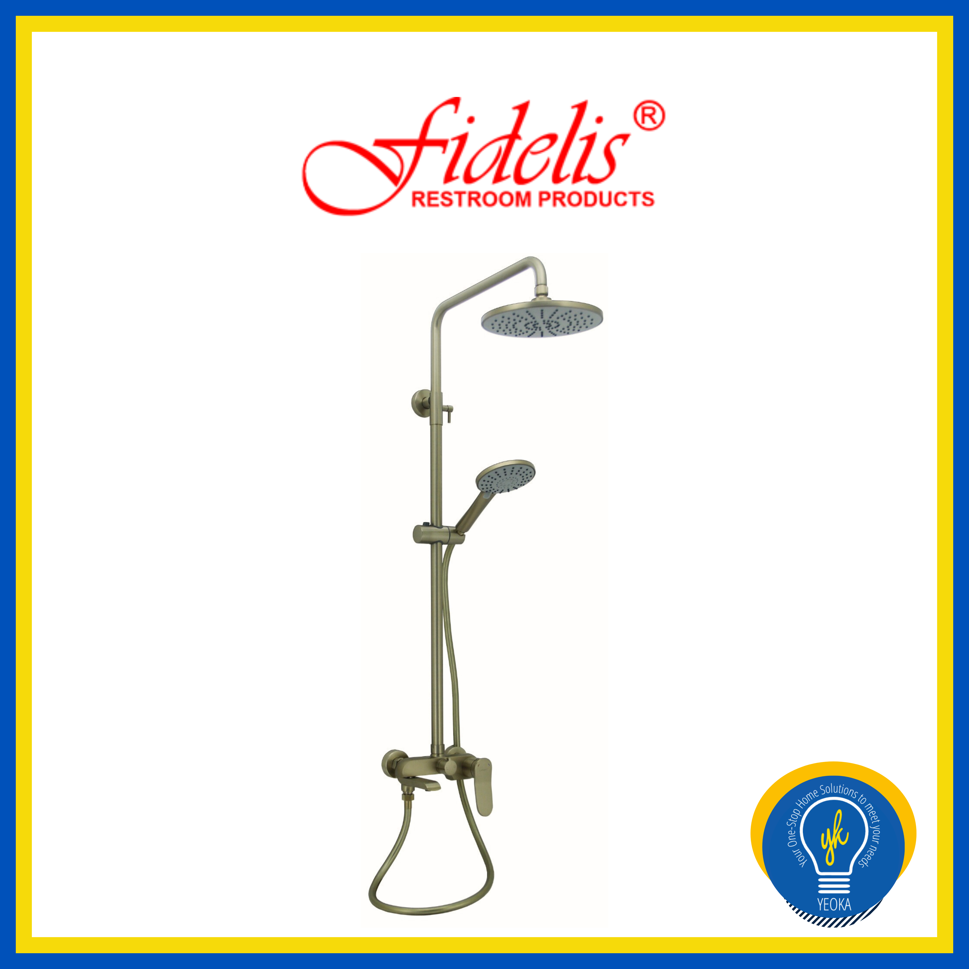FIDELIS Rain Bath Shower Mixer FT-7108 (Coober Series)