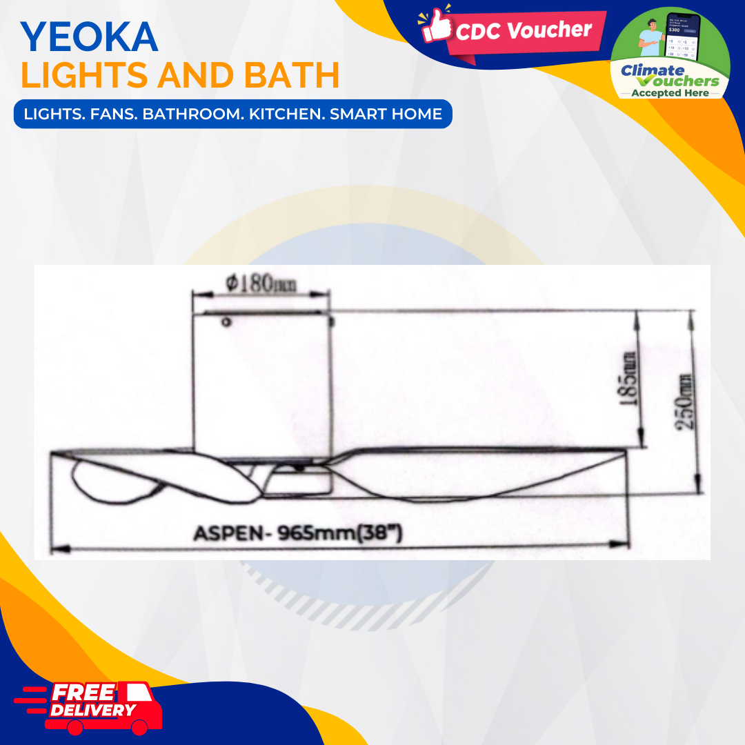 ALASKA Ceiling Fan Aspen III |38/50" 20W RGB LED