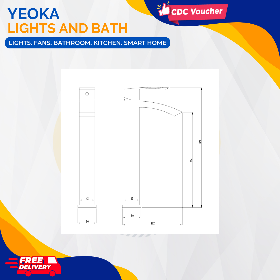 AALTO TALL BASIN MIXER NIACARA SERIES 8022