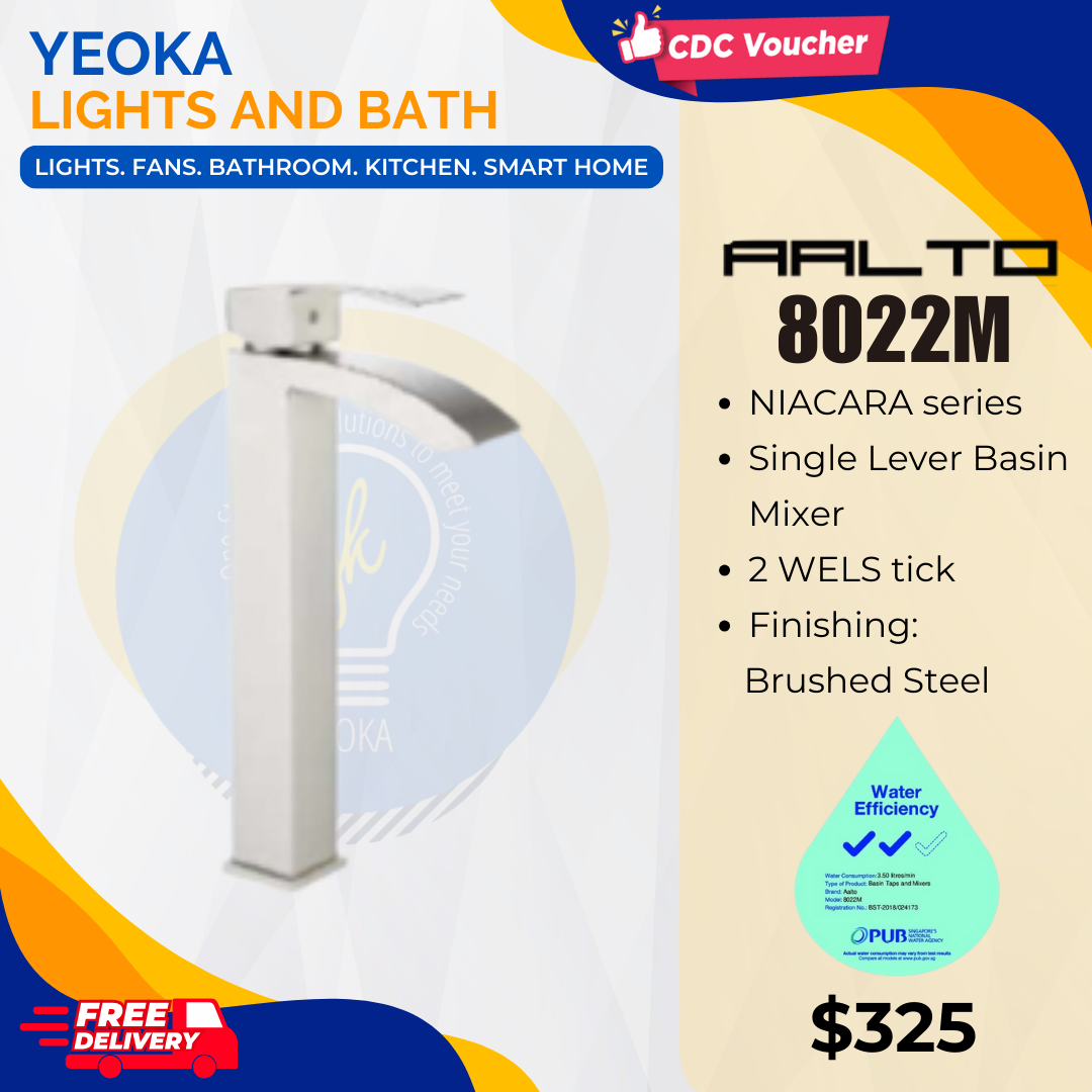 AALTO TALL BASIN MIXER NIACARA SERIES 8022