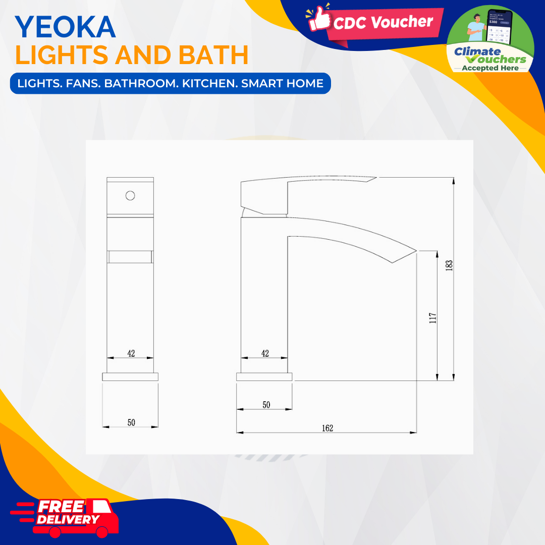 AALTO BASIN MIXER NIACARA SERIES 8023