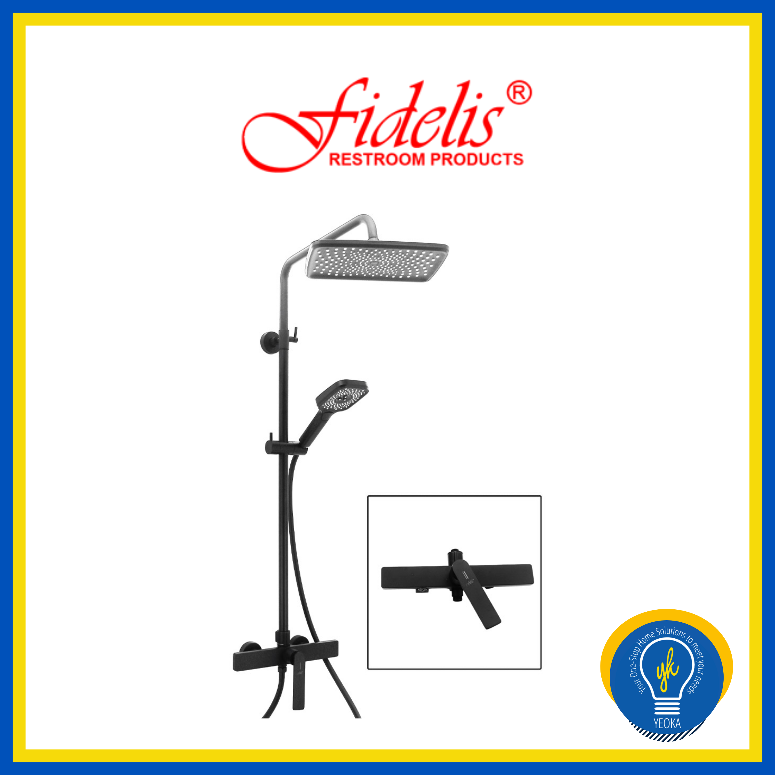 FIDELIS Rain Bath Shower Mixer FT-8298 (Felice Series)