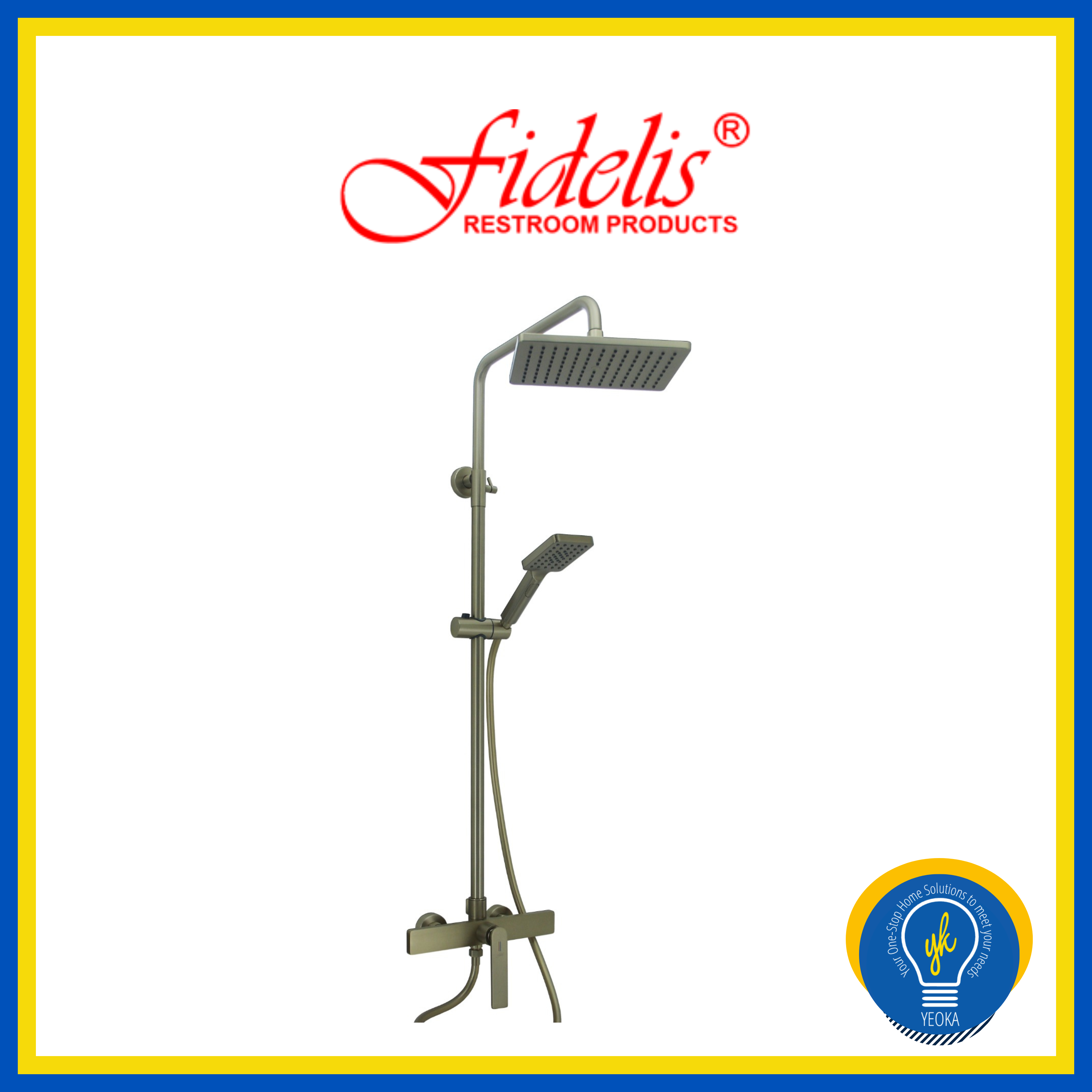 FIDELIS Rain Bath Shower Mixer FT-8298 (Felice Series)