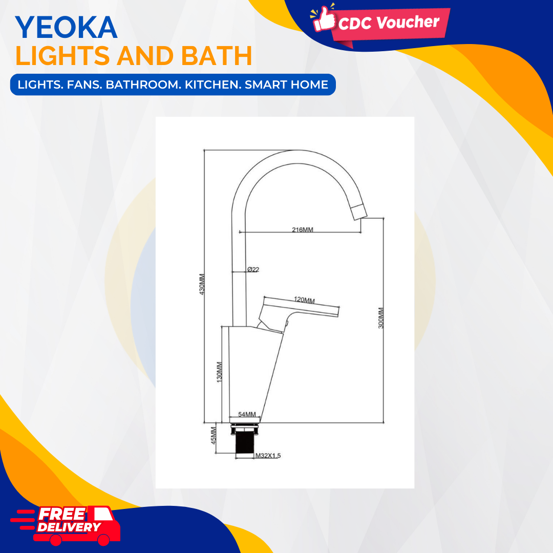 AALTO KITCHEN MIXER TAP VANKKA SERIES 8603M