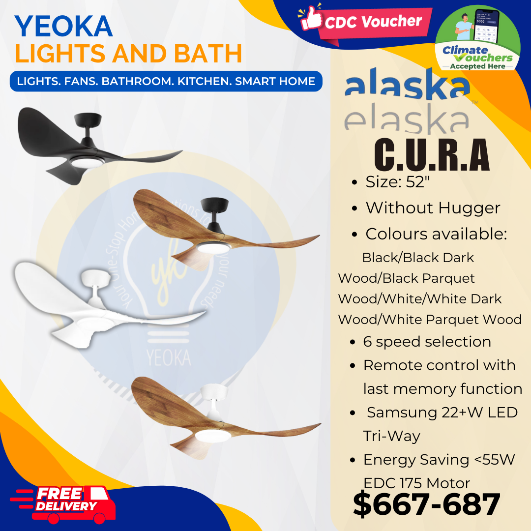 ALASKA Ceiling Fan Aerahaus C.U.R.A/H 52 Inch