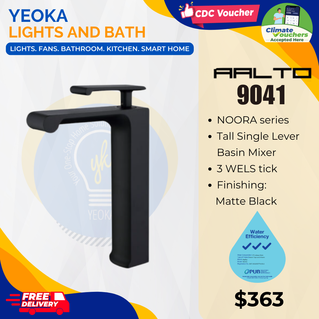 AALTO Tall BASIN MIXER NOORA SERIES 9041