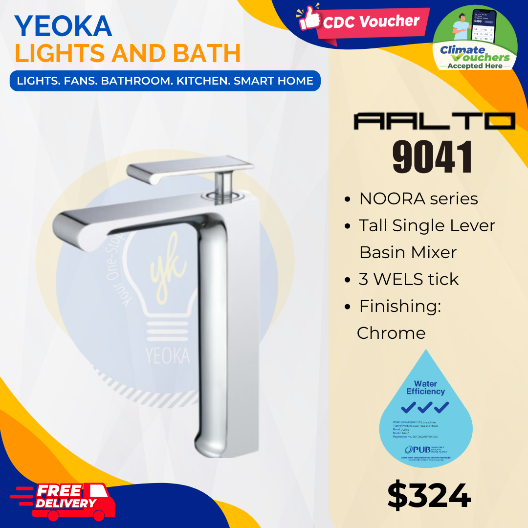 AALTO Tall BASIN MIXER NOORA SERIES 9041