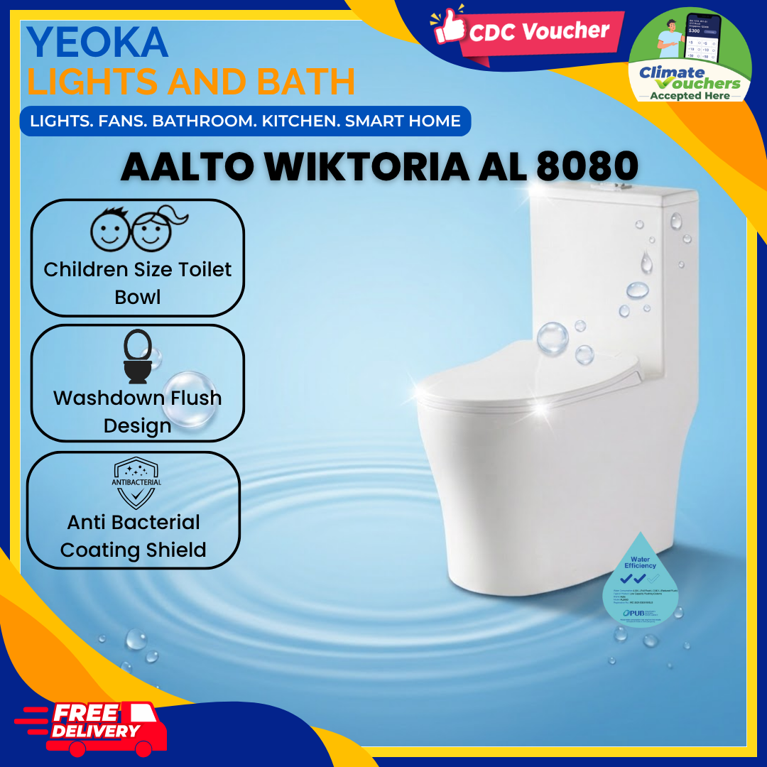 YEOKA X AALTO AL 8080 Children's Toilet Bowl, One Piece Rimless Washdown Design
