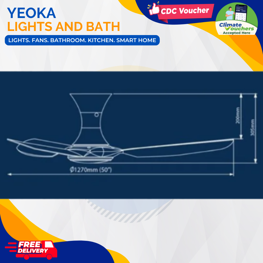 ALASKA Ceiling Fan Aerahaus 50 Inch A.U.R.A/H