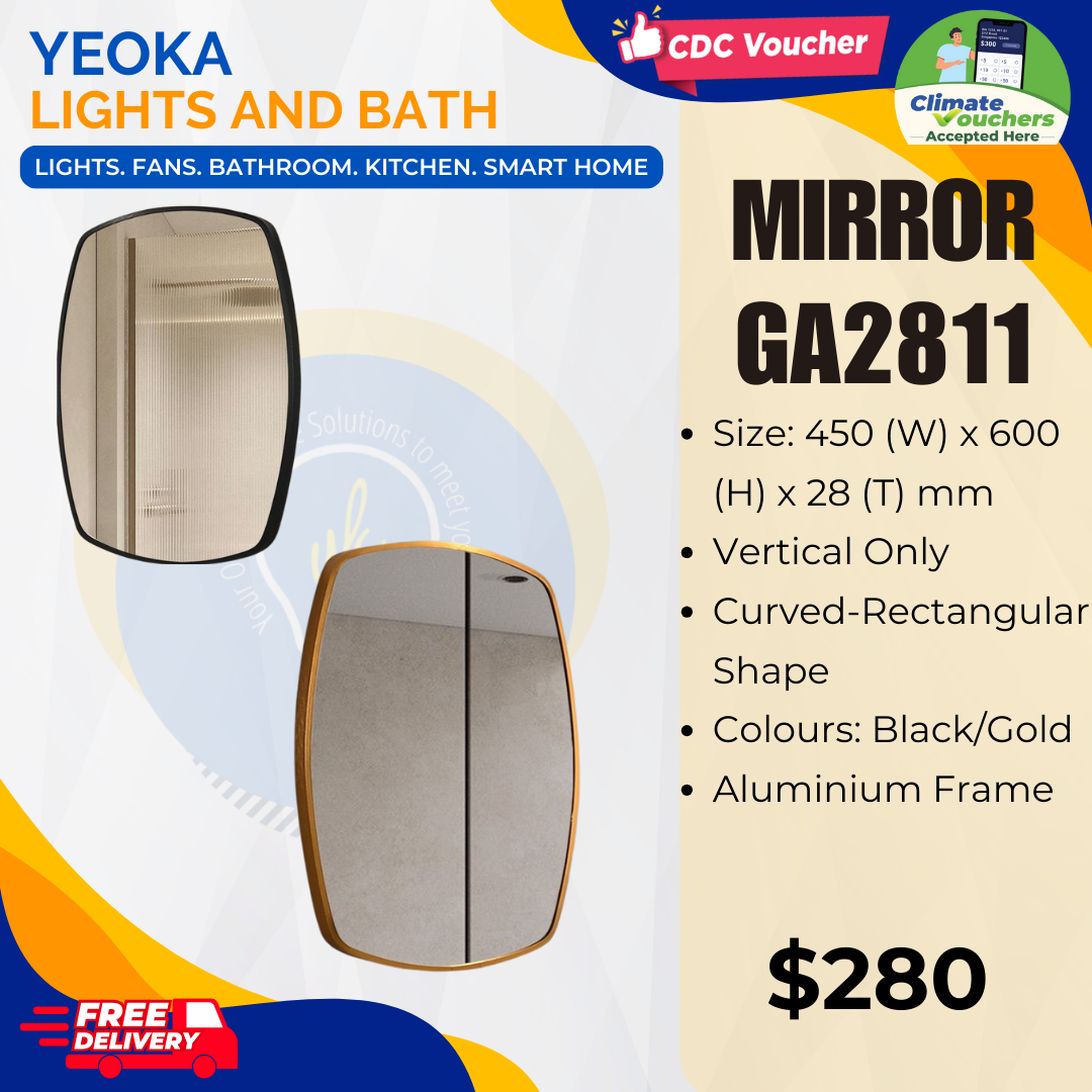Mirror GA2811 Curved-Rectangular Shape