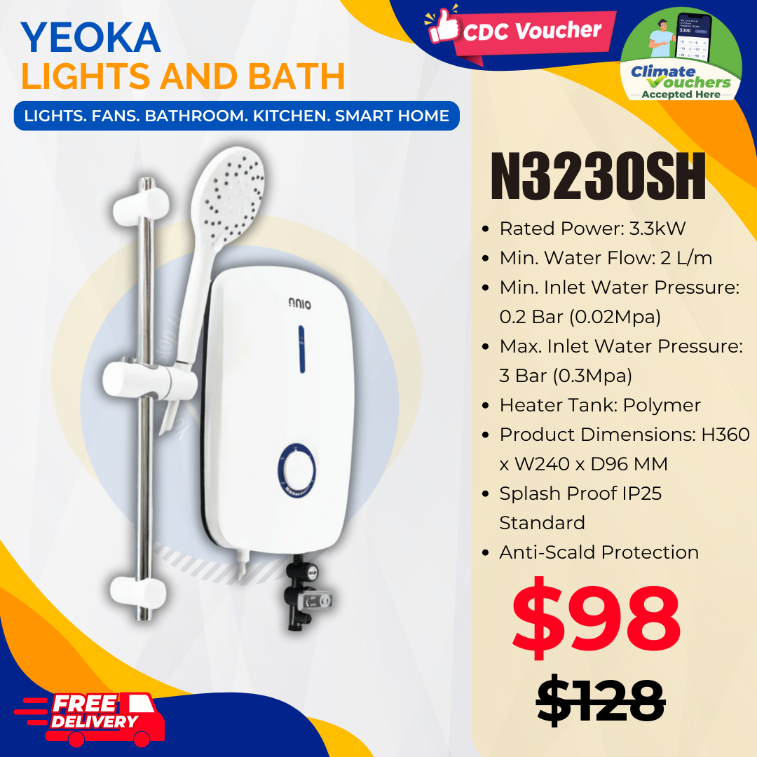 Nnio Instant Shower Heater with Handshower Set N3230SH