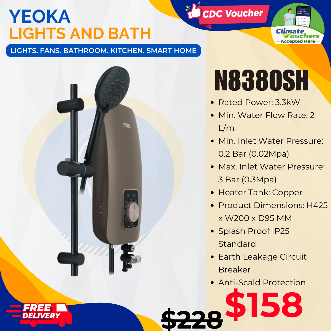 Nnio Instant Shower Heater with Handshower Set N8280SH