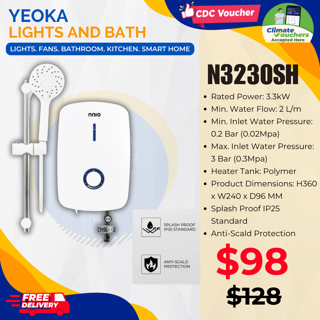 Nnio Instant Shower Heater with Handshower Set N3230SH