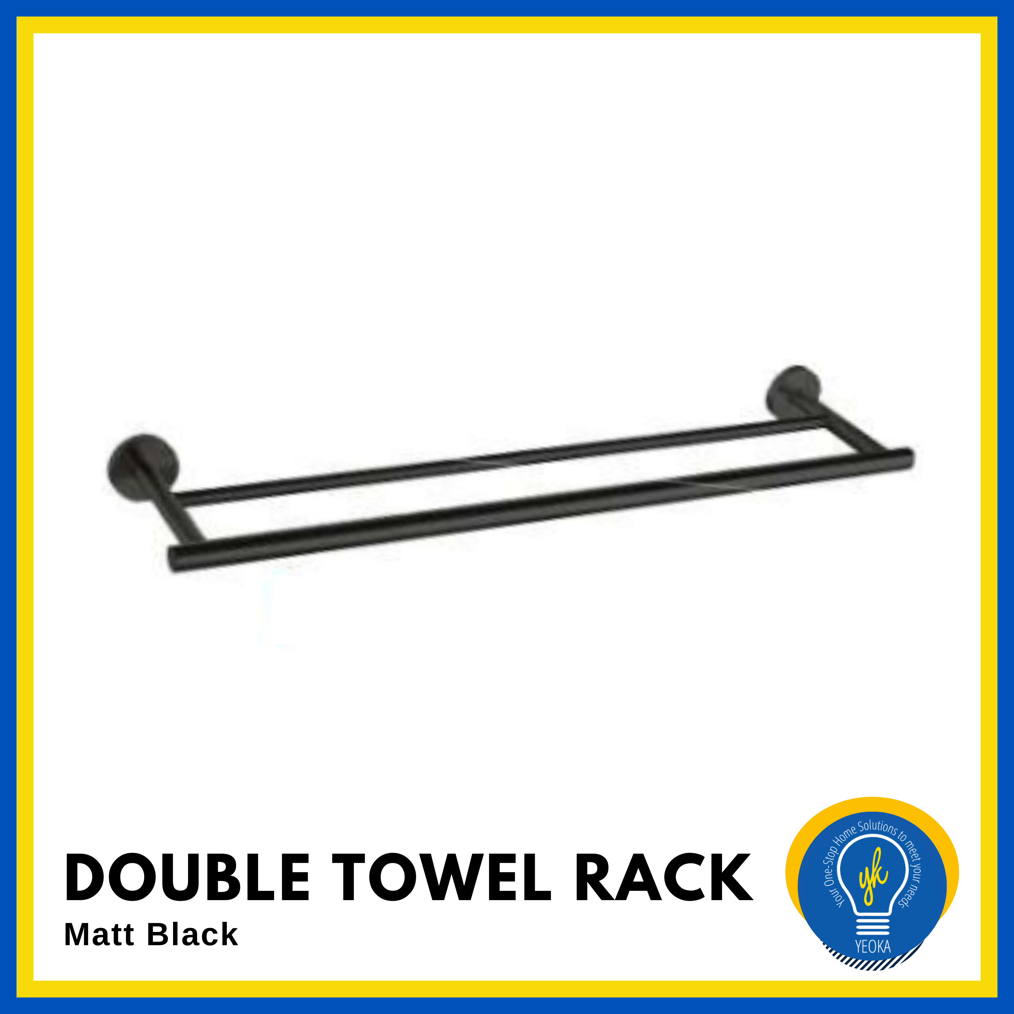 3-Pieces Bathroom Accessories Set - Matt Black PBA 71 Series