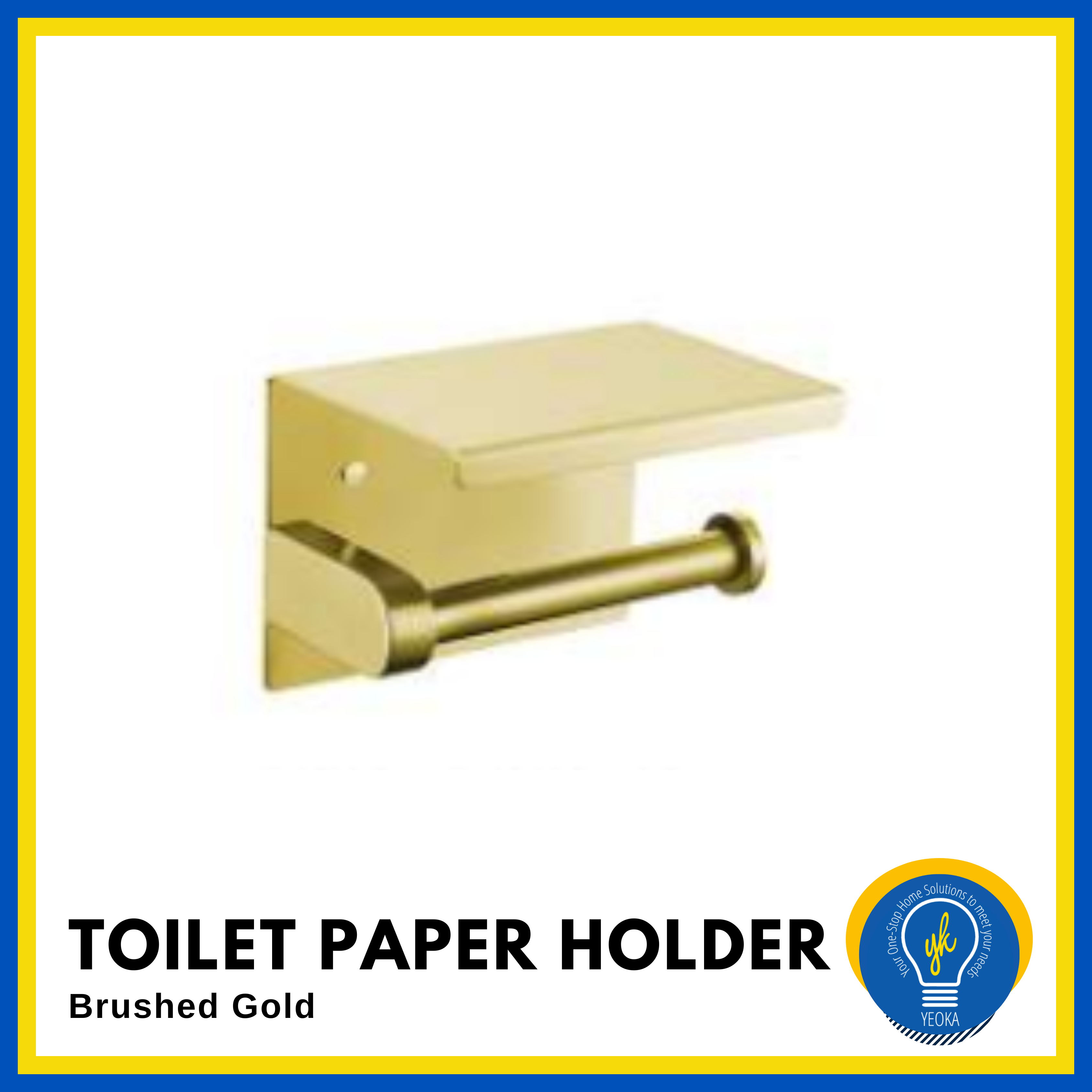SS Toilet Paper Holder w/ Shelf PHT-100