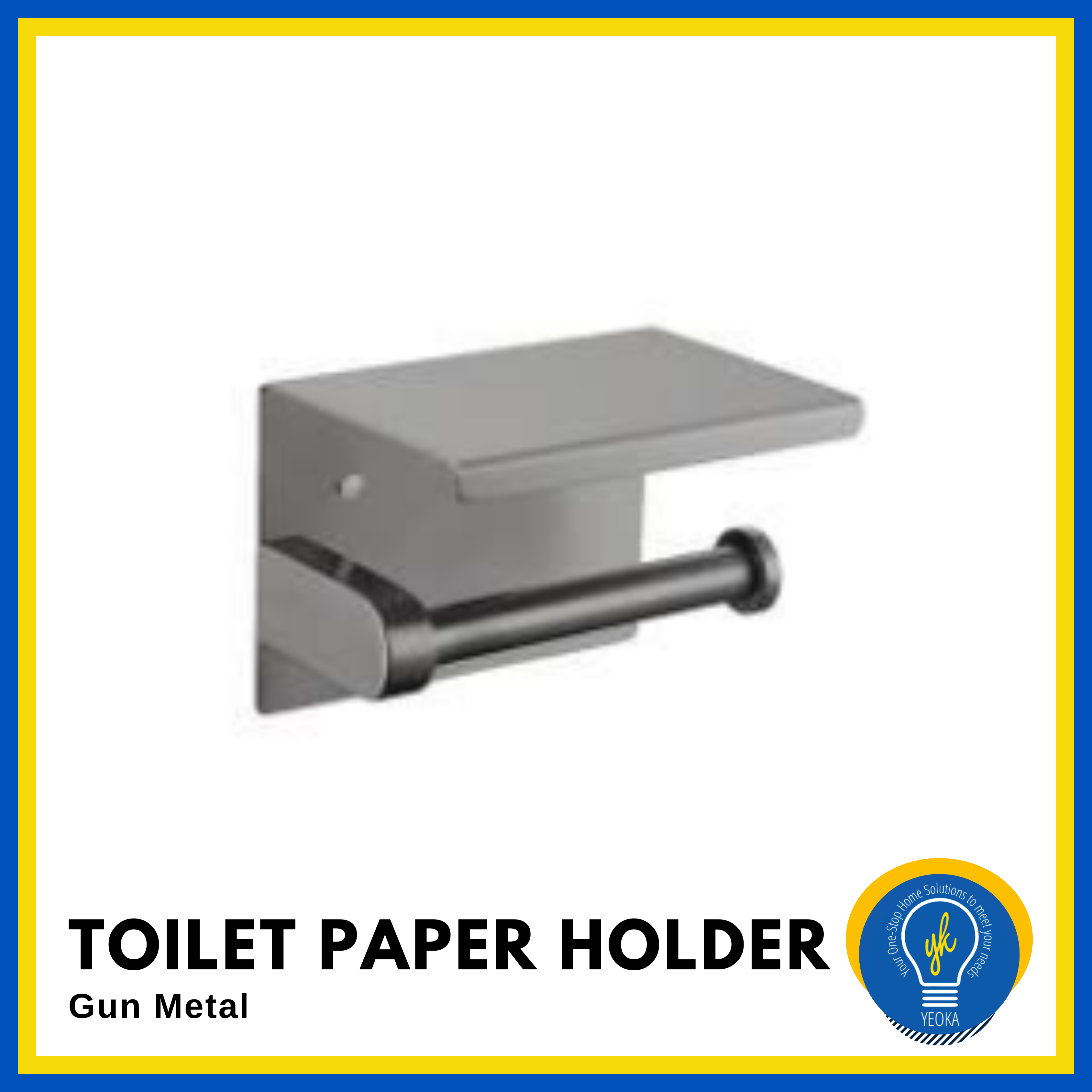 SS Toilet Paper Holder w/ Shelf PHT-100
