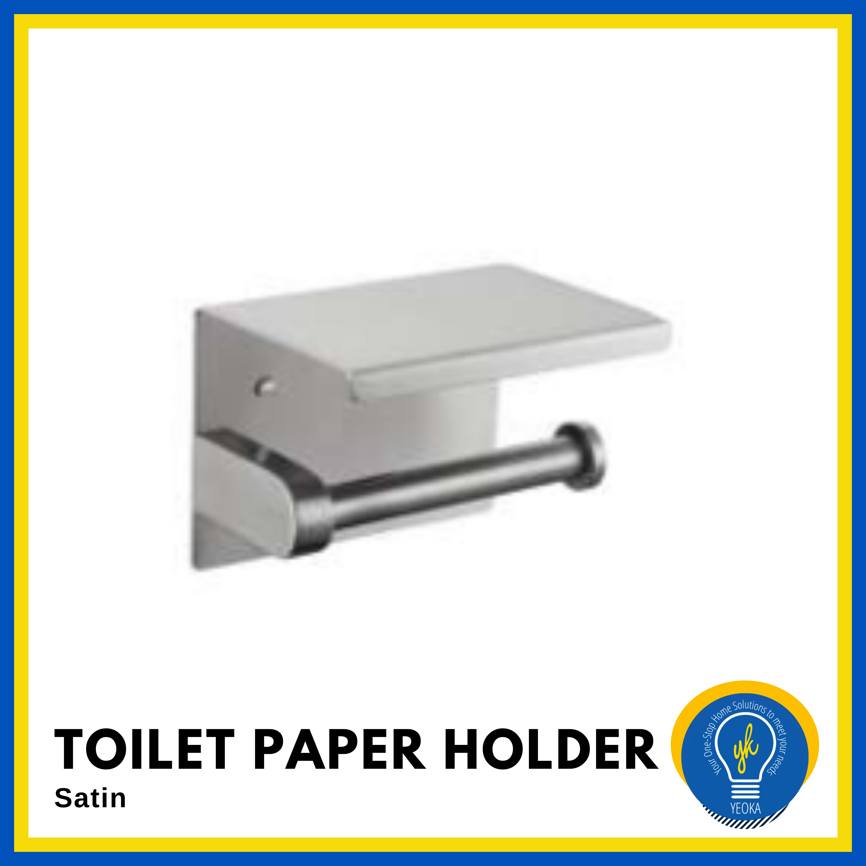 SS Toilet Paper Holder w/ Shelf PHT-100