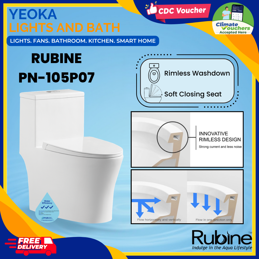 RUBINE PN-105P07 TOILET BOWL