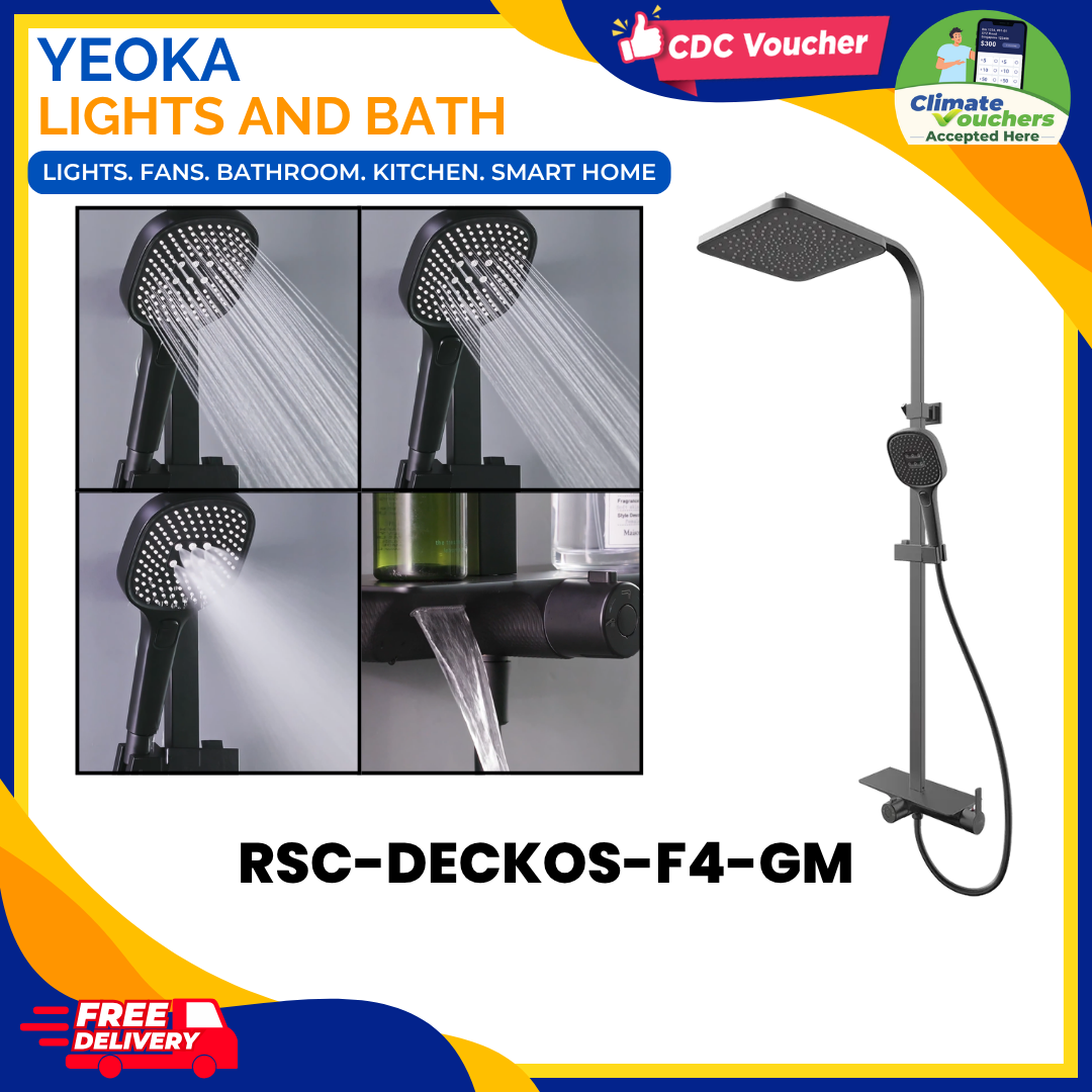 Rubine RSC-DECKOS-F4-GM Rainshower Mixer Set