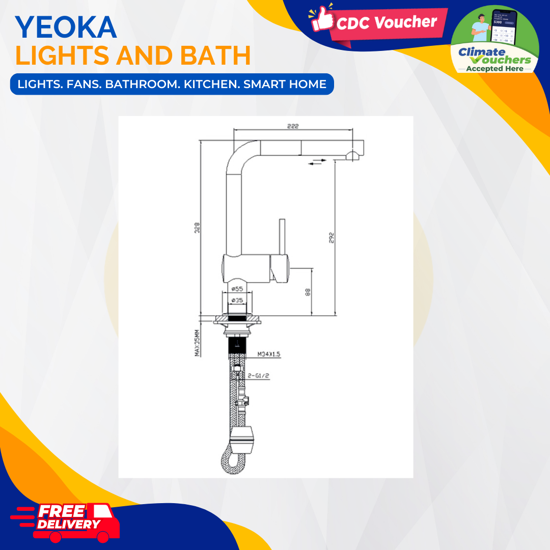 AALTO KITCHEN MIXER TAP MIXAR SERIES ST51109L