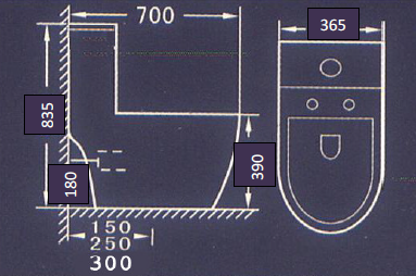 ARINO TOILET BOWL WC-C06-T ONE-PIECE CLOSET
