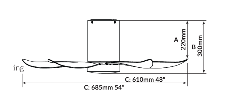 [FREE INSTALLATION] MOWE Helios 5 Smart Ceiling Fan | DC Motor | Dimmable 3 Tone LED Light | 48"/54"