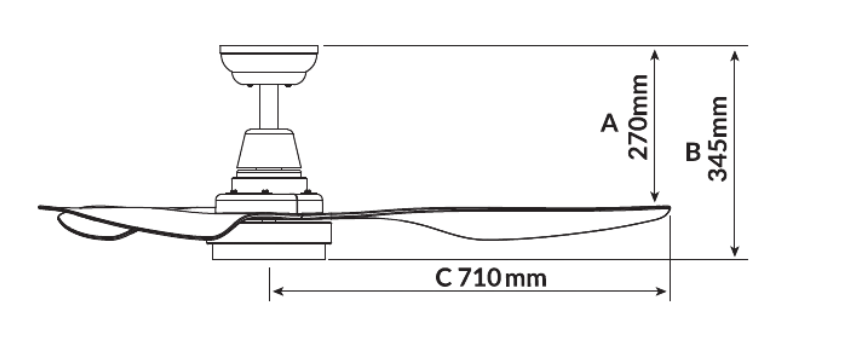 [FREE INSTALLATION] MOWE Kronus 56 Inch Smart Ceiling Fan | DC Motor | Dimmable 3 Tone LED Light 