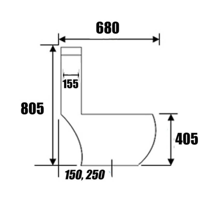 BARON Toilet Bowl W898 One-Piece Closet