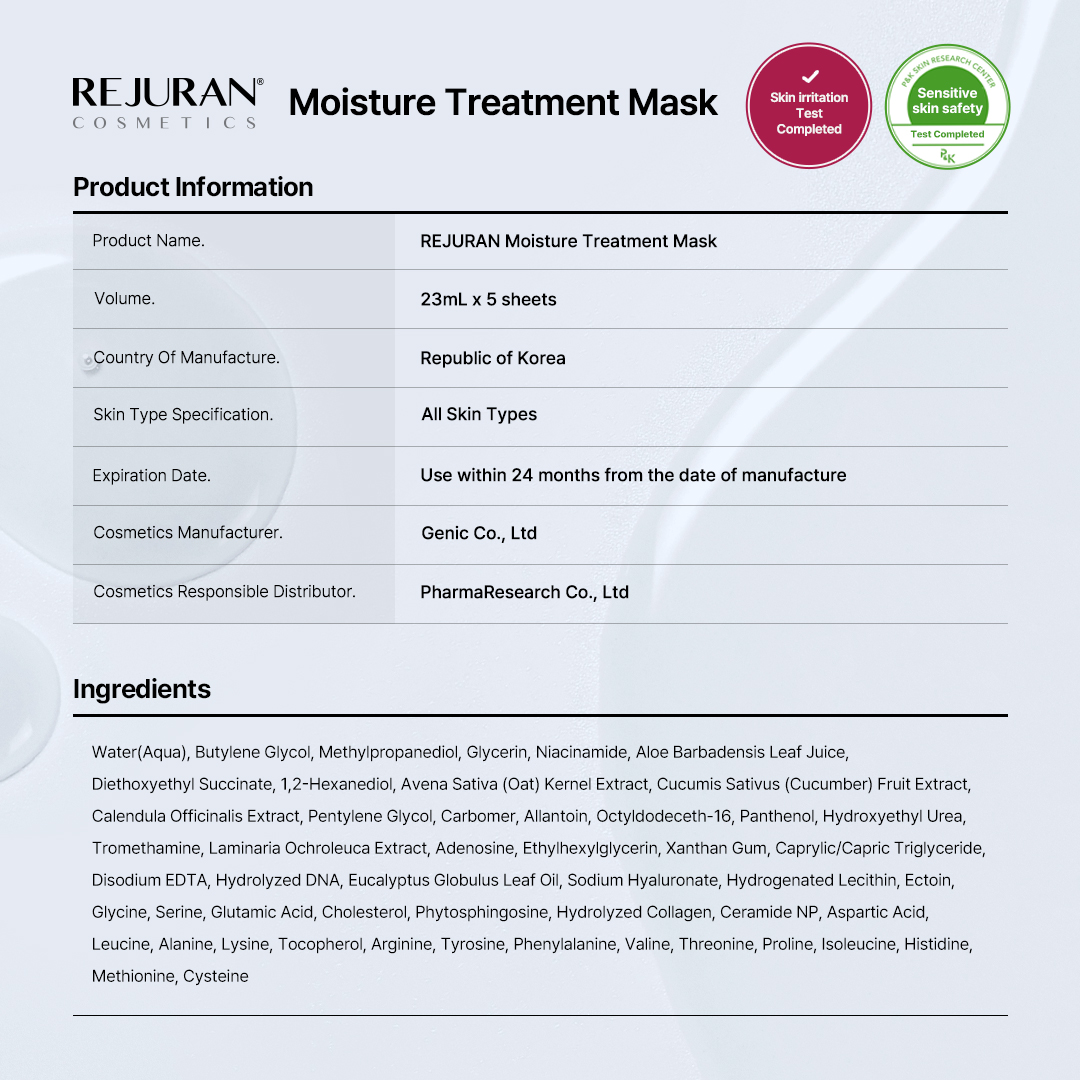 Rejuran® Moisture Treatment Mask 5 X 23mL