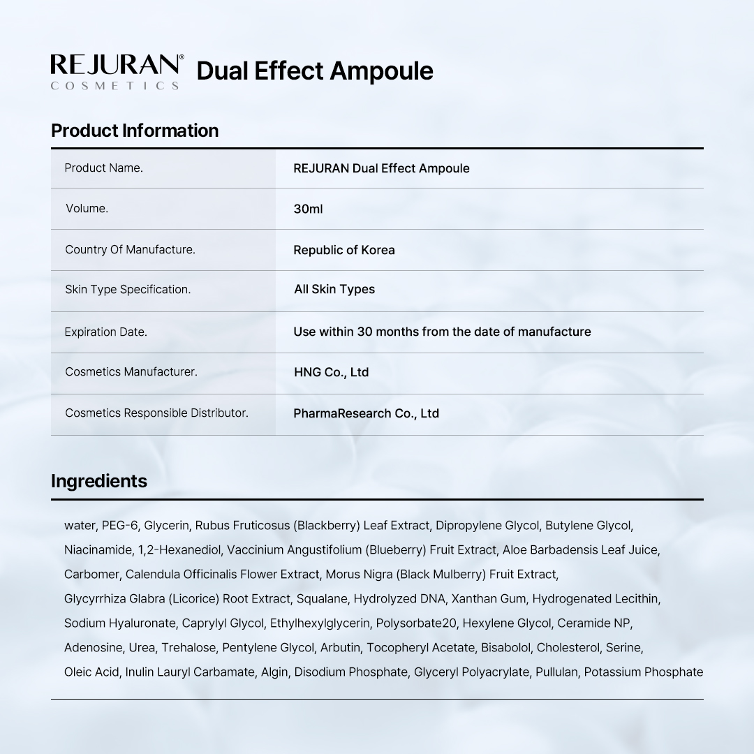 Rejuran® Dual Effect Ampoule 30mL