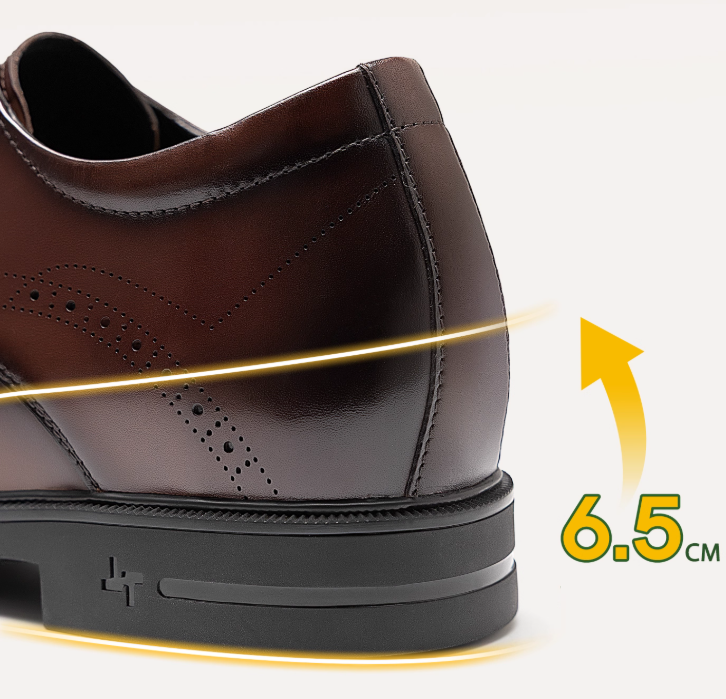 [Genuine Calf Leather] GIRAFFE x GOG Height Increasing Shoes Formal Dress Lace-up 6.5cm