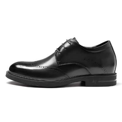 [Genuine Calf Leather] GIRAFFE x GOG Height Increasing Shoes Formal Dress Lace-up 6.5cm