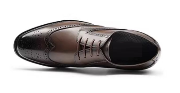 [Full Calf Leather] GIRAFFE x GOG Height Increasing Shoes Formal Dress Wedding Hand Made Brogue Berby Calf Leather Shoes Lace-up 7cm