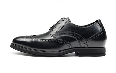 [Full Calf Leather] GIRAFFE x GOG Height Increasing Shoes Formal Dress Wedding Hand Made Brogue Berby Calf Leather Shoes Lace-up 7cm