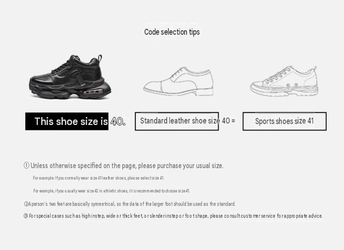 [Genuine Cow Leather] [Extra Height] GIRAFFE x GOG Height Increasing Shoes Urban Sneakers Black Air Cushion Chunky Boots Leather Casual Shoes Lace-up 8cm or 10cm