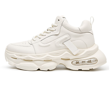 [Genuine Calf Leather] [Extra Height] GIRAFFE x GOG Height Increasing Shoes Leather Casual Shoes Lace-up 8cm or 10cm