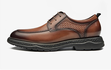 [Full Genuine Calf Leather] GIRAFFE x GOG Height Increasing Shoes Smart Formal Design Hand Made Calf Leather Shoes Lace-up 6.5cm