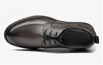 [Full Genuine Calf Leather] GIRAFFE x GOG Height Increasing Shoes Smart Formal Design Hand Made Calf Leather Shoes Lace-up 6.5cm