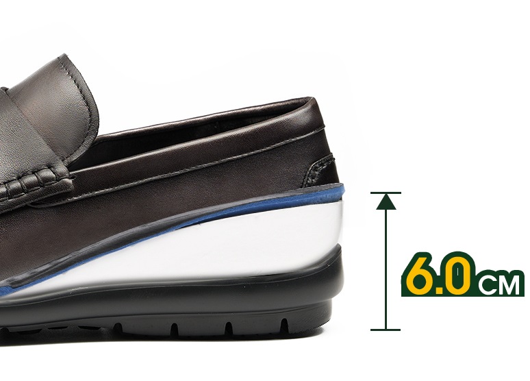 GIRAFFE x GOG Height Increasing Shoes Leather loafers Shoes Slip-On 6cm