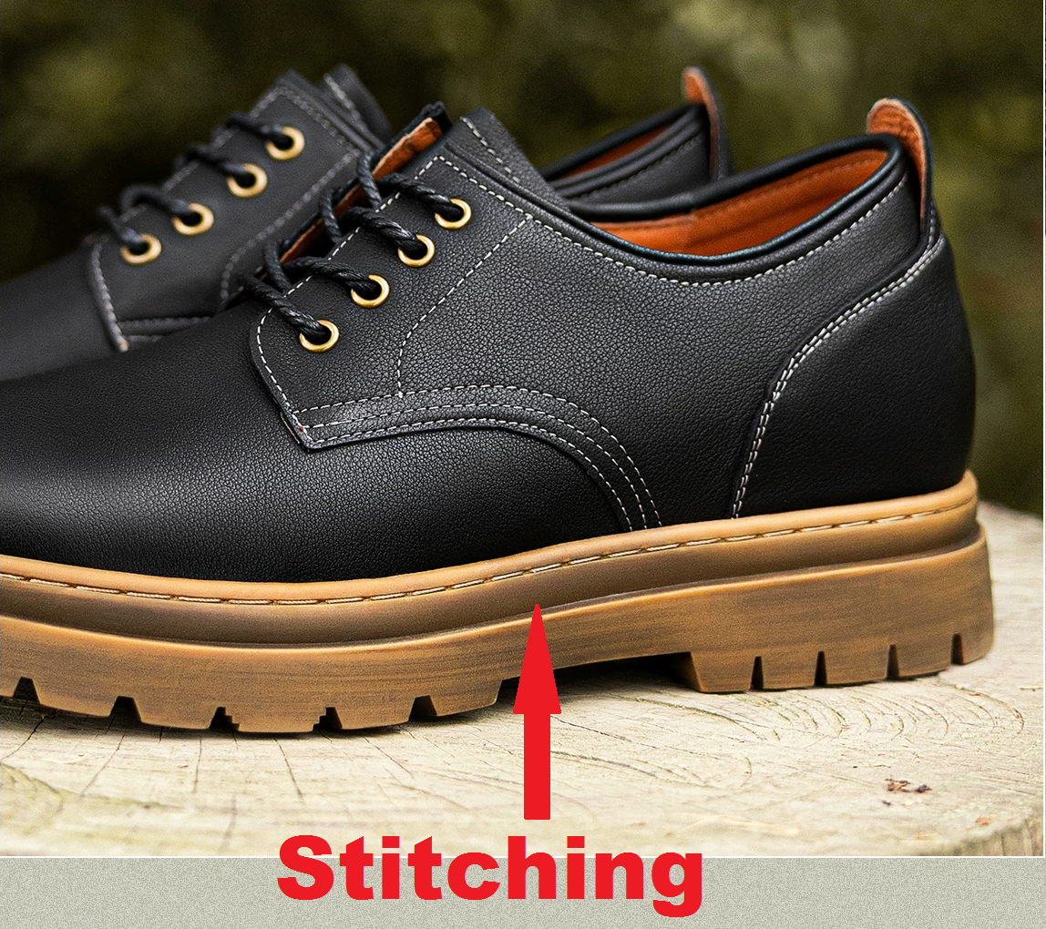 [Genuine Cow Leather] GIRAFFE x GOG Height Increasing Shoes Casual Shoes Lace-up 7cm
