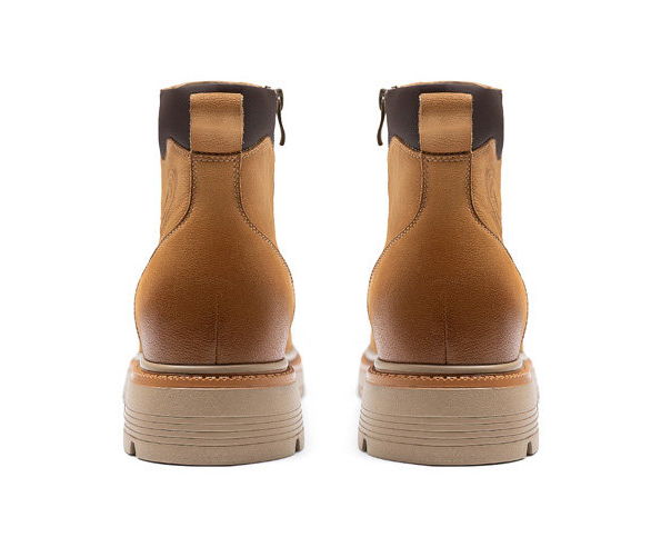 8cm GIRAFFE x GOG Height Increasing Shoes Calf Leather Ankle Boots Winter Shoes
